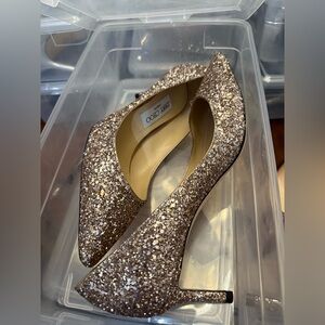 Jimmy Choo Sparkling Heels - Gold
